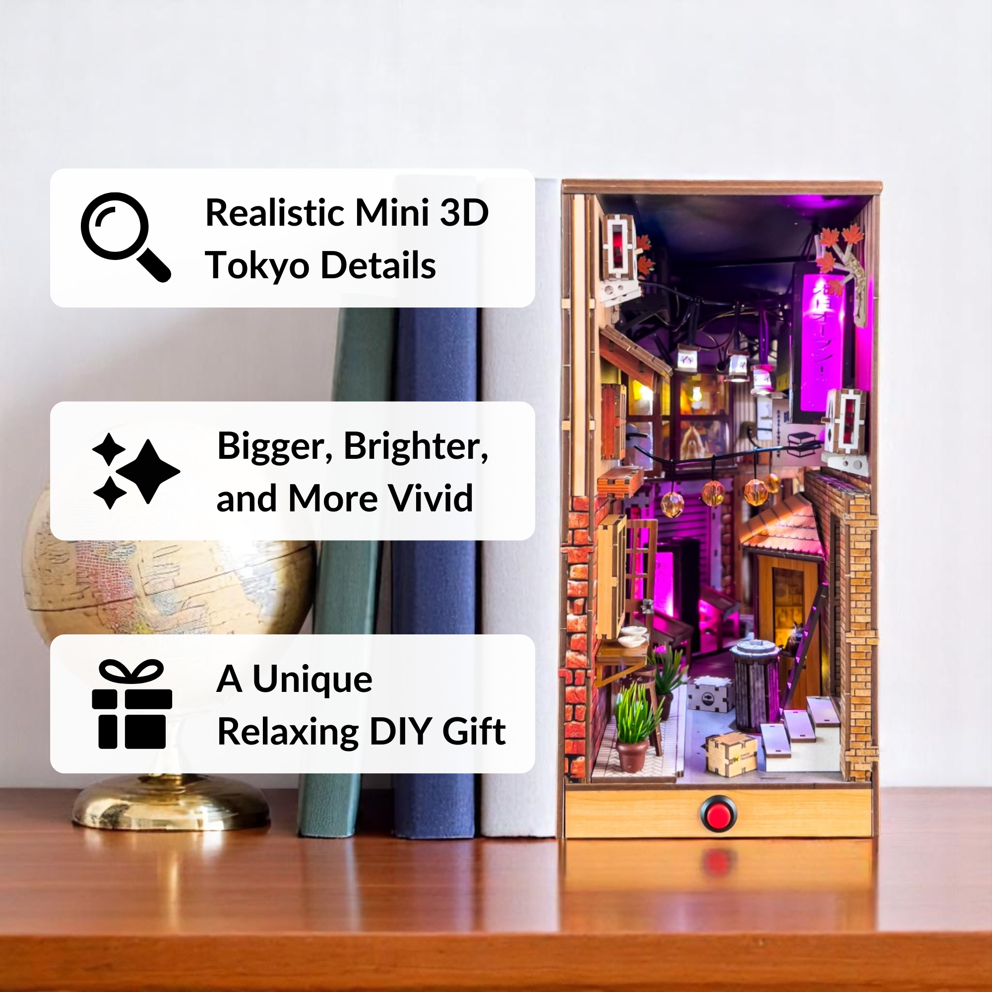 Tokyo Alley Book Nook DIY 3D Kit