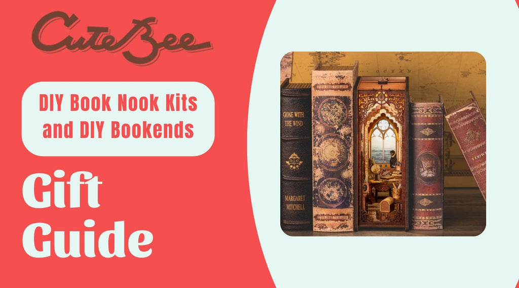 Cutebee DIY Book Nook Kits and DIY Bookends: Gift Guide - Bookshelf Memories