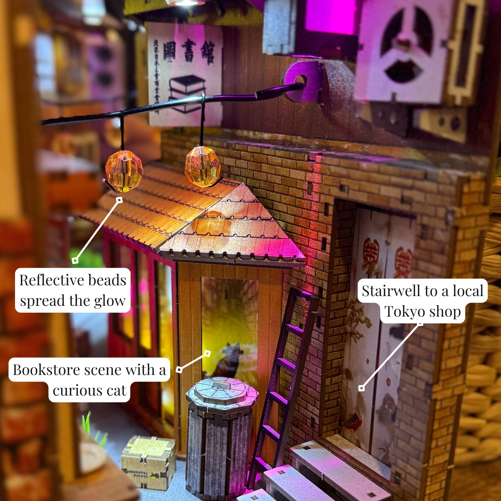Tokyo Alley Illuminated Book Nook Kit