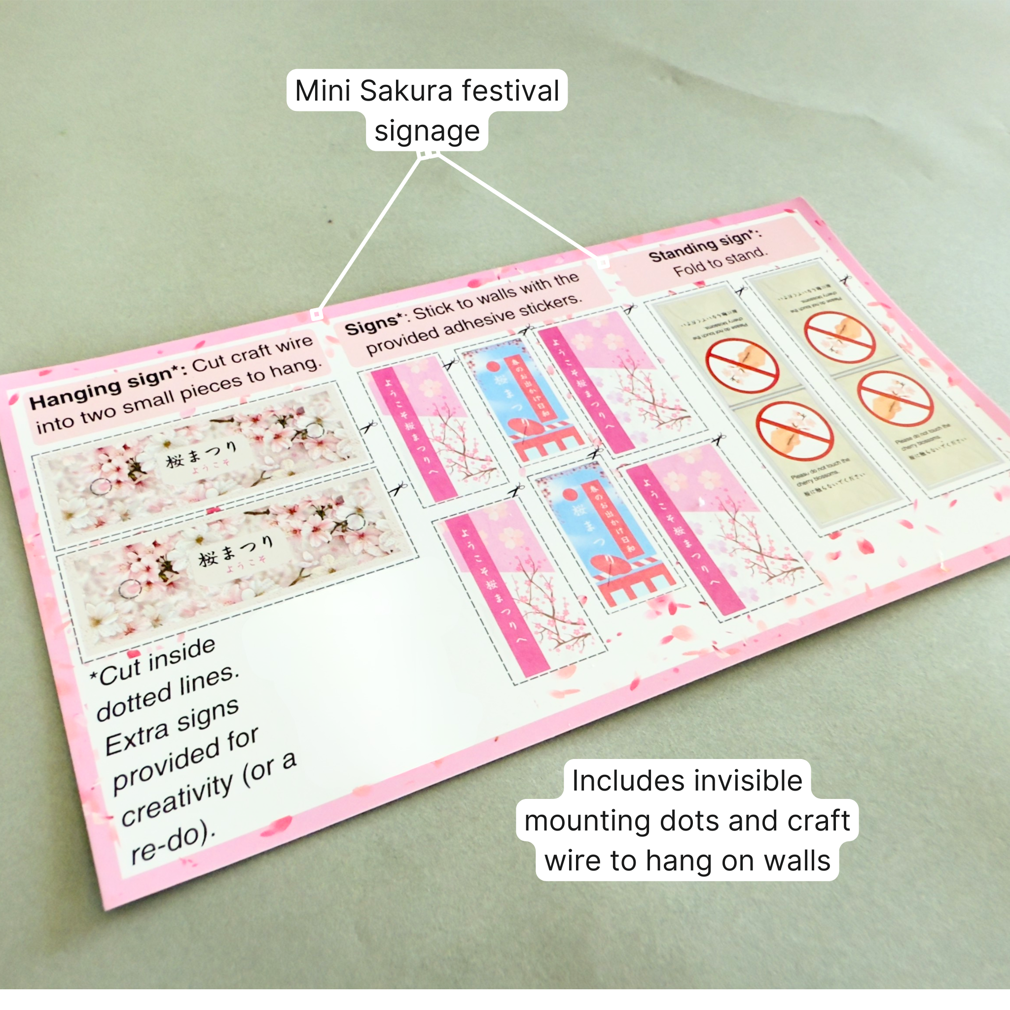 Book Nook Accessories Pack – Sakura Mini Props