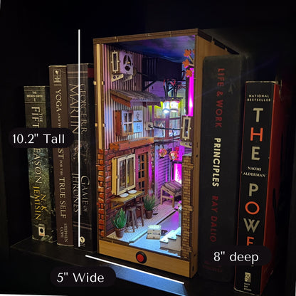 Tokyo Alley Book Nook DIY 3D Kit - Bookshelf Memories - DIY Booknook