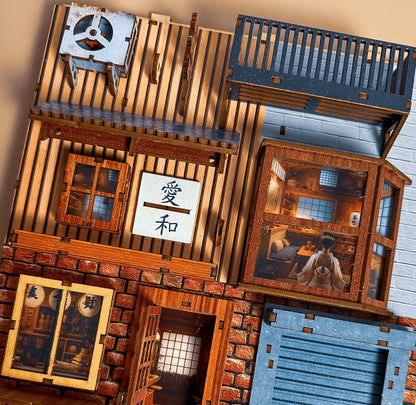 Tokyo Alley Book Nook DIY 3D Kit - Bookshelf Memories - DIY Booknook