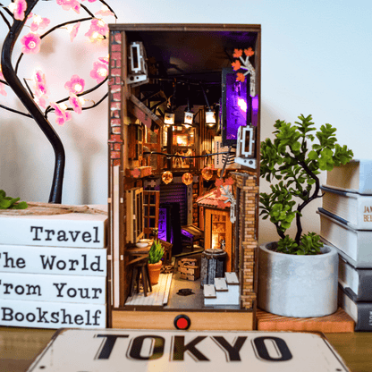 Tokyo Alley Book Nook DIY 3D Kit - Bookshelf Memories - DIY Booknook